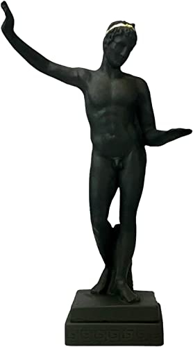 The Marathon Boy or Ephebe Museum Copy Harter Gips Statue Skulptur Black 26 cm