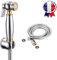 BbfStyle - Marque Française - Luxury Gold and Chrome Sans Vanne 3 voies - Kit Douchette WC Sans Vanne 3 voies - Kit douchette WC pour l'hygiène intime - Métallique - Finition Chromé - Taharat