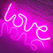 LOVE Letrero de neón, pared de neón USB o batería, neón LED como letrero de pared niñas amor fiesta de Navidad boda Sala de estar infantil, rosa