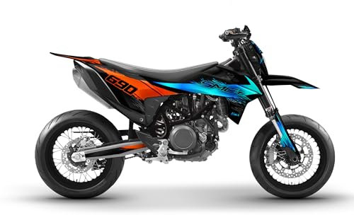 Dekor, Aufkleber passend für KTM 690 SMC-R 2019-2023 - Dust Edition Arider (Blau | Orange)