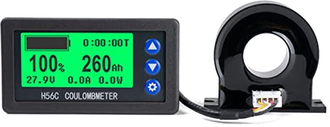 Aflytep Batteriemonitor Hall Coulomb Meter DC 8-100V 100A Lifepo4 Blei-S?Ure Li-Ion Lithium Kapazit?T Leistungsanzeige