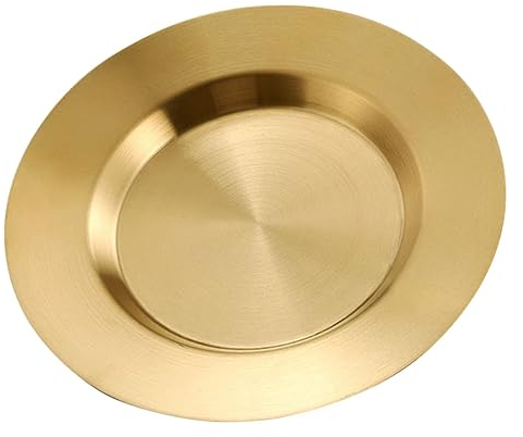 MAGICLULU Disco In Acciaio Inox Piatto Decorativo Ciotola Per Antipasti Piatti Da Zuppa Profondi Piatto Da Portata Per Spaghetti Ciotole Per Spaghetti Piatti Da Insalata Larghi Piatto