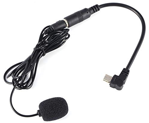 NOENNULL Black 3.5mm External Microphone Clip On Mic and Adapter Cable for GoPro Hero4 Hero3