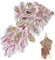 NBEADS Feder-Stickerei-Aufnäher, 77×56.8cm Phönixschwanz-Stickerei-Applikation Aus Netzstoff Mit PVC-Pailletten Im Ethno-Stil Zum Aufnähen Für Cheongsam-Kleid Bühnenkleidung Damen, Magenta