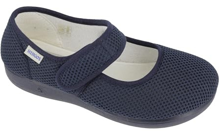 Hergos H041 - Pantofole sanitarie da donna, scarpe ortopediche traspiranti con chiusura a strappo, sandali per riabilitazione
