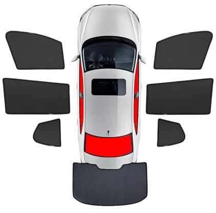 Parasol de Coche para Peugeot 5008 2017-2023 2024 Ventana Lateral Sombrilla Cortinas Coche para Boquear los Rayos UV y Calor Fácil Instalación,Full Set