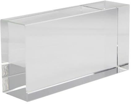 Fuchs Design Brique en verre Crystal Collection Pure polie, env. 20 x 10 x 5 cm