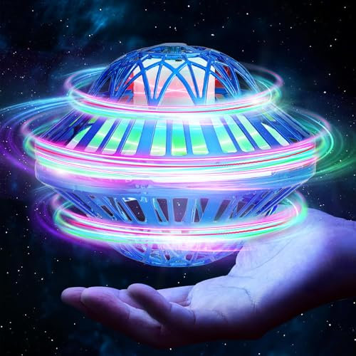 Lovchil Fliegender Ball, 2024 Magisches 360° Fliegender Ball Für Kinder Langlebiges Flying Ball Drohne Mit LED Einfache Steuerung Hover Ball Spielzeug Geschenke für 6-12 Jahre