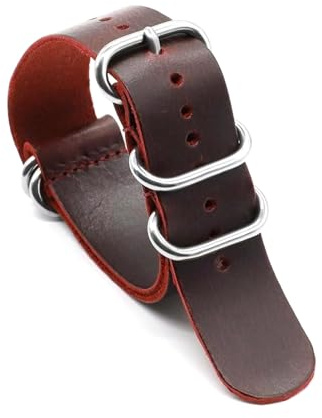 ROWCES Vintage Leder Nato Uhrenarmband 18mm 20mm 22mm 24mm Uhrenarmband für Herrenuhrenzubehör