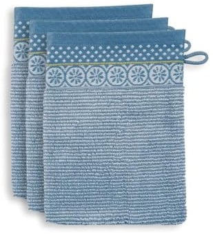 Pip Studio Waschlappen Set/3 Soft Zellige Blau/Grau 16X22cm