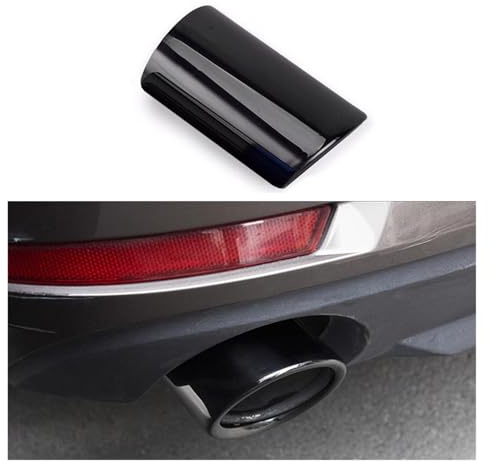 Auto Auspuff Endrohr Für VW Für Golf Für Variante 6 Für Polo 6R Für Golf MK7 Endrohr Edelstahl Auto Auspuff Rohr Spitze Abdeckung Auspuffblende(76mm Black)