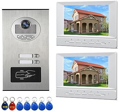 Kit videocitofono per Appartamento, Sistema videocitofono con più Pulsanti per 2-12 unità, Facile Installazione (Dimensioni: G Kit) (A Kit)