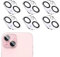 Lot de 6 verres de protection pour appareil photo compatibles avec Apple iPhone 15/15Plus - Installation rapide - Résistant aux rayures - Protection complète de l'appareil photo