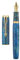 Hongdian A7 Stabilized Wood Fountain Pen, Fine Nib Chinese Knot Carving Handcraft Pen with Converter and Metal Box Set (Galaxy Blue)
