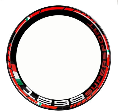 CFSJRXZ Adesivi Decorativi Strisce Adesive per Cerchi Moto per Ducati Monster 821 797 848 899 959 1199 Panigale V4 Supersport 939 Adesivi Riflettenti per Cerchi Set Completo(Colore 2)