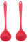 GRIRIW 2 pezzi Cucchiaio in Silicone Antiaderente con per e Fonduta Design Monopezzo Facile da Riporre Rosso