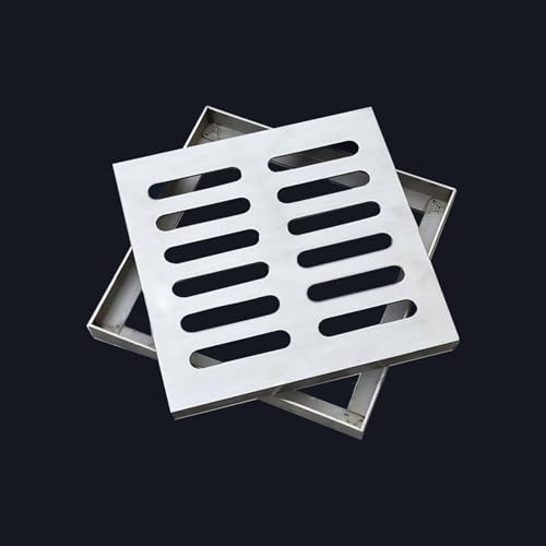 CXLXBRZD Abnehmbares Metallgitter Aus Edelstahl, Ablaufgitter, Rechteckig, für Straßen, Höfe, Garagen(30x30x3cm/11.8x11.8x1.18in)