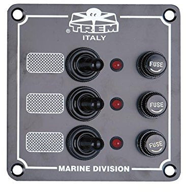 TREM Pannello Elettrico Serie Marine con interruttori stagni e spie Luminose