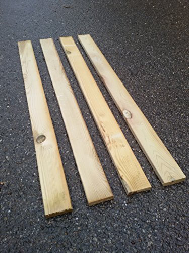 Gartenwelt Riegelsberger 10 Stück Zaunlatte aus Nadelholz kesseldruckimprägniert, Höhe 117 cm, Typ F 20x90 mm