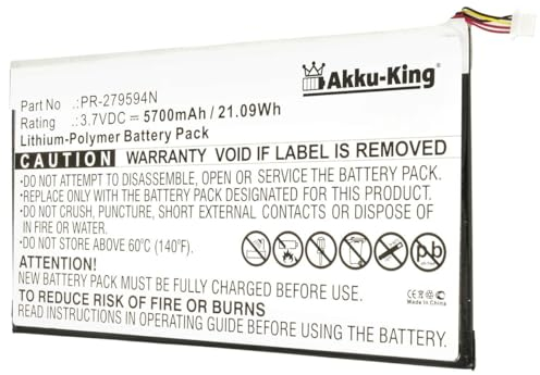 Akku-King Akku kompatibel mit Acer PR-279594N KT.0010H.005 - Li-Polymer 5700mAh - für ACER Iconia One 10, B3-A20, B3-A30, A3-A40, A5008