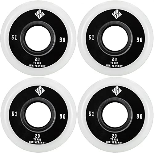 USD schlittschuhrollen Team 61 mm 90A Polyurethan schwarz 4 Stück