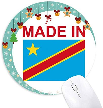 Made in Congo Country Love Mouse Pad Jingling Bell Round Rubber Mat