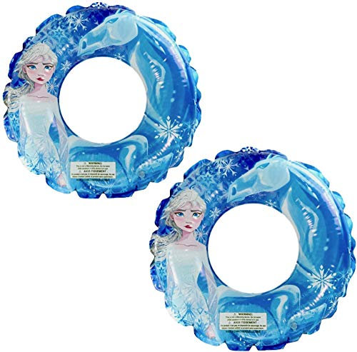 Disney Frozen 2 Flotador de piscina – Anillos de piscina para niños, flotador inflable para fiestas de verano y regalo, paquete de 2