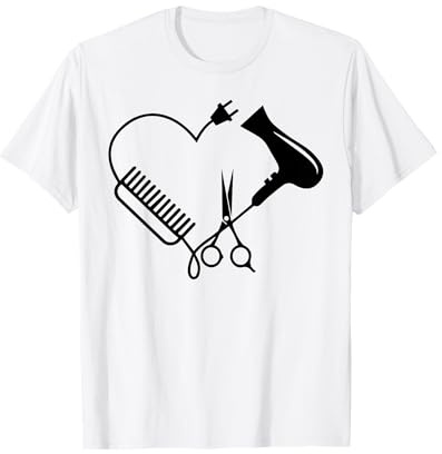 Friseurin Friseur Salon Barber Hairstylist Frisör Geschenk T-Shirt