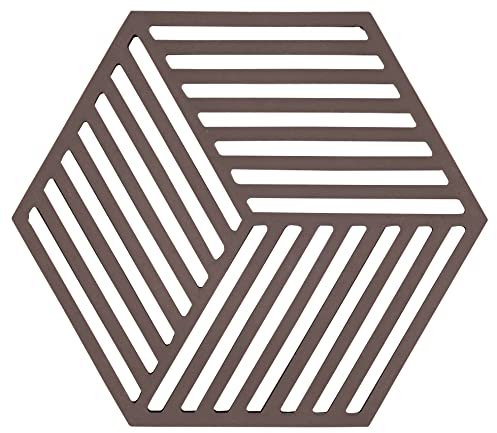 Zone Denmark Sechseckiger Silikonuntersetzer, Farbe: Zone, Schokoladenbraun