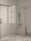 Paroi de douche avant - 1 lame fixe et 1 porte coulissante - Verre de sécurité 8 mm - Modèle Liberty 2 (166-170 cm)