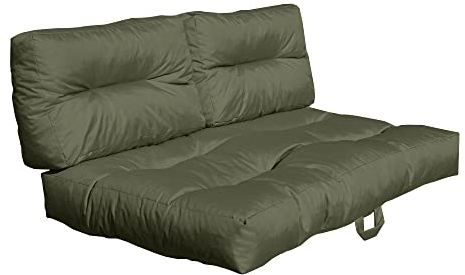 GMD Living Outdoor Palettenkissen Set MONSUN (1 Sitzkissen + 2 Rückenkissen), Farbe:Olive