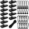 37 PCS Tarp Clips Heavy Duty ZITFRI Crocodile Mouth Reusable Tent Clips Set Linoleum Tent Clip with Tarpaulin Bungee Cord Metal Carabiner Outdoor Rope for Holding Up Tarp Canopy Car Cover Sun Shade