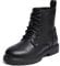 DREAM PAIRS Kids Stivaletti Stringati per Bambina Stivali da Combattimento da Equitazione per Ragazze a metà Polpaccio,Size 31,Nero/Pu,KBO211