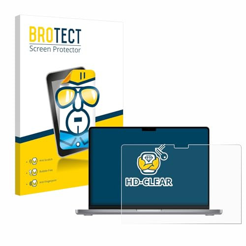 BROTECT Protector Pantalla para Apple MacBook Pro 14 2021 Protector Transparente Anti-Huellas