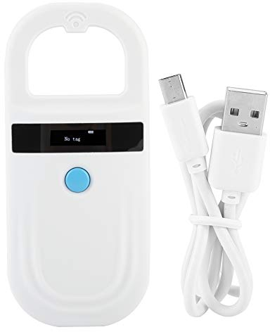 Wiederaufladbarer Tierchip-ID-Scanner, Tierleser-Mikrochip-Scanner mit OLED-Bildschirm, ID-Leser-Haustiermarken-Scanner für FDX-B EMID-Mikrochip