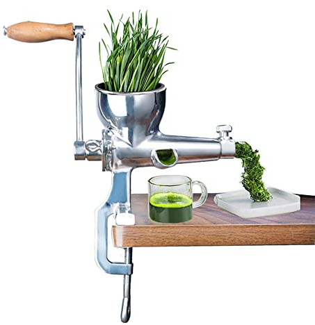 Edelstahl Hand Juicer, Multifunktional Wheatgrass Manual Juicer, Werkzeug Einzigartiges Design Gras Frucht Gemüse Saftierer