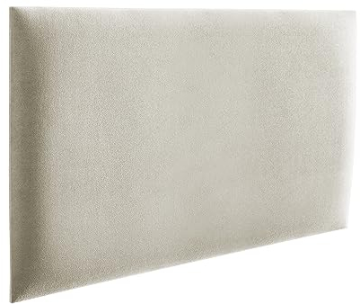 RAVIO Wandpaneele gepolstert | 3D Wandverkleidung mit Schaumstoff | Wandkissen als Kopfteil für Bett | Wanddekoration für Schlafzimmer, Kinderzimmer, Büro, Diele | (Creme, 50 x 40 cm)