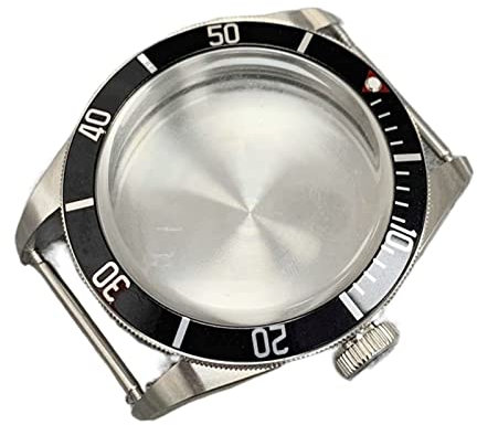 MGRAS Edelstahl 41mm Silber Uhrengehäuse NH35 NH36 Fall Fit 4R35 4R36 7S26 NH36 NH35 Bewegung fit for Seiko Ersetzen Sie Saphirglaskasten Uhrengehäuse