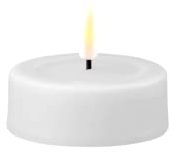 Deluxe Homeart Flammenloses LED-Jumbo-Teelicht-Set für den Innenbereich, mit Real Flame™-Technologie, batteriebetriebene Kerze (weiß)