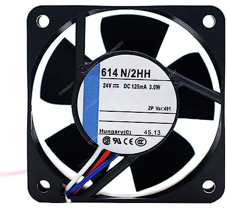 CYRMZAY Compatible pour 614N/2HH Axial Fan 24V 3W 60x60x25mm Inveter Cooling Ventilateur