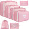 AiQInu Organizer Valigie 7 Pezzi Set,Waterproof Packing Cube Set Viaggio Organizer per i Vestiti,Scarpe,Intimo