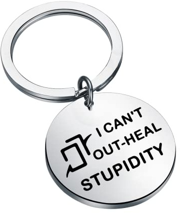 FFXIV Astrologen inspiriertes Geschenk FFXIV Meme für Gamer I Can't Out-Heal Stupidity FFXIV Fan Geschenk, Edelstahl
