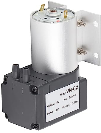 Vakuumpumpe 24V, Mini Vakuumpumpe 24V, Unterdruckpumpe Elektrisch mit Ständer, Mini Vakuumpumpe Saugpumpe, 72Kpa 8W 12L/Min DC24V