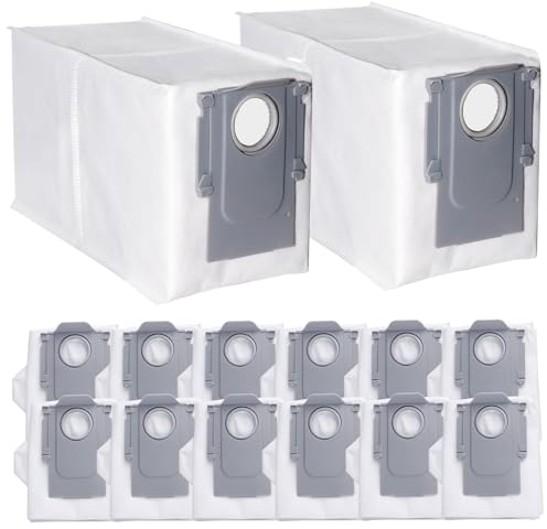 14 Stück Staubbeutel Ersatz für Roborock Q Revo/Qrevo Pro/Qrevo MaxV/Qrevo S/Qrevo master / S8 MaxV Ultra / S8 Max Ultra Roboter Staubsauger Zubehör Teile, 2,7 l große Kapazität Staubbeutel