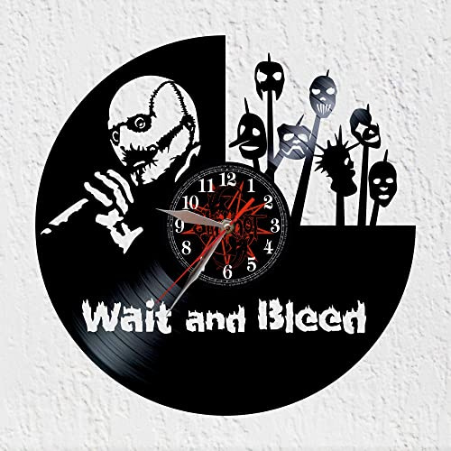 VINY WOODY Corey Taylor Wanduhr mit Schallplatte und seinem alternativen Metallband