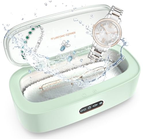 bubbacare Nettoyeur à Ultrasons 300ml, Appareil de Nettoyage Ultrasons 45000 Hz, Bac ultrasons avec 4 réglages de Temps pour Le Nettoyage de Bijoux, Montres, Lunettes, prothèses dentaires
