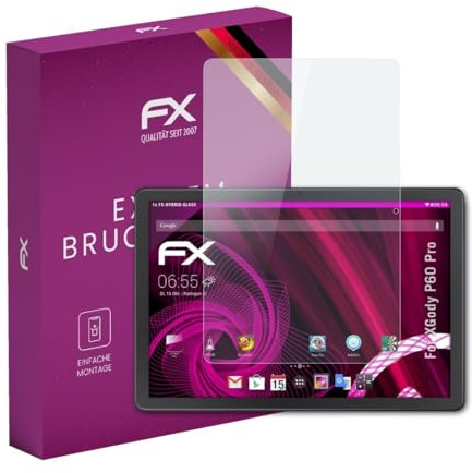 atFoliX Glasfolie kompatibel mit XGody P60 Pro Displayfolie, 9H Hybrid-Glass FX Schutzpanzer Folie