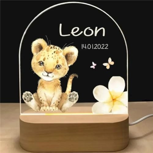 EIMOPE Personalisiertes Nachtlicht für Kinder, 3D LED Lampe Nachtlicht für Kinder Arcyl Nachtlampe Personalisiert mit Name, Geschenk für Baby mädchen junge Geburtstag Weihnacht