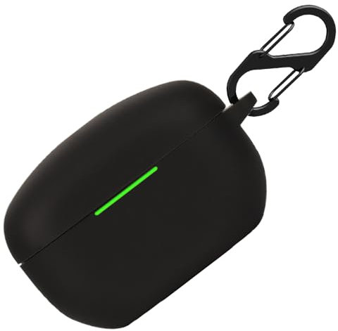 Custodia in silicone per Sony LinkBuds S WF-LS900N, antiurto, per Sony LinkBuds S WF-LS900N con Keychain (nero)