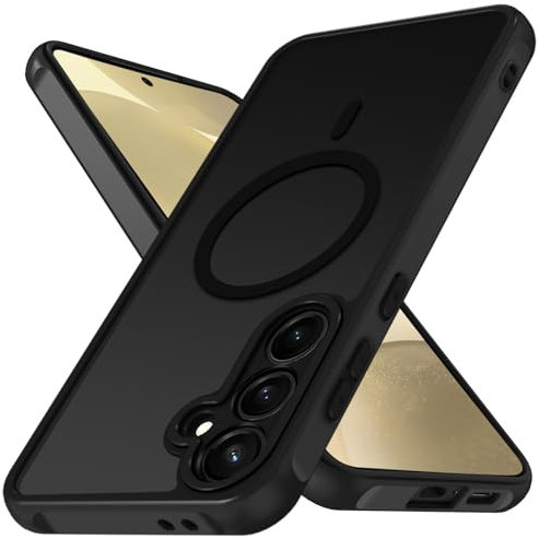 iVoler Cover Magnetica per Samsung Galaxy S24+ 5G / S24 Plus 5G, Compatibile con MagSafe, [Protezione Antiurto di Grado Militare] Custodia Traslucida Opaca Posteriore Sottile Silicone Protettiva Case